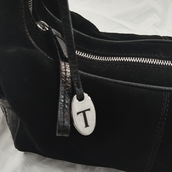 Tod's Black Suede and Leather Designer Bag - Picture 7 of 13